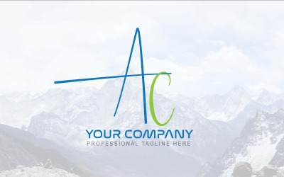 Professionale e moderno AC Letter Logo Design-Identità del marchio
