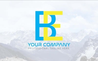 Professionell BE Letter Logo Design-varumärkesidentitet