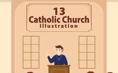 13 Cathedral Catholic Church Illustration