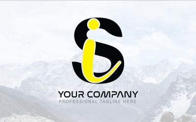 Design de logotipo de letra SI profissional - Identidade da marca