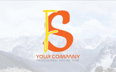 Identidad de marca de diseño de logotipo de carta FS profesional