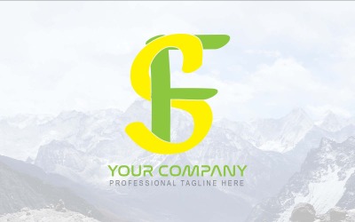 Identidad de marca de diseño de logotipo de carta SF profesional
