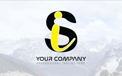 Professzionális SI Letter Logo Design-Brand Identity