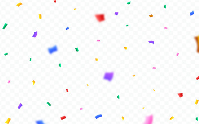 Többszínű party konfetti és szalag