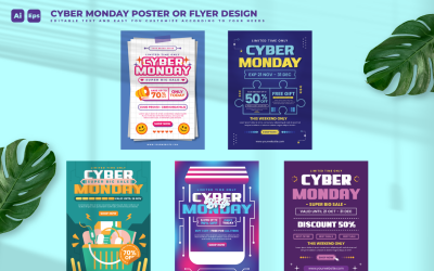Cyber Monday-Flyer-Designvorlage V6