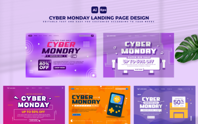 Дизайн целевой страницы Cyber Monday V3