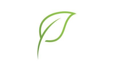 Hoja verde naturaleza elemento vector logo diseño V5