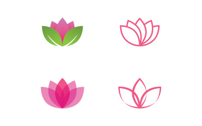 Квітка лотоса векторний логотип template5