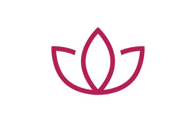 Lotus blomma vektor logotyp mall7