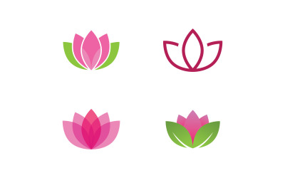 Lotus flower vector logo template8