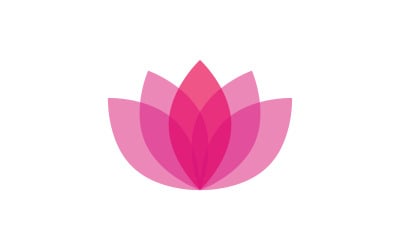 Modello di logo di vettore del fiore di loto1