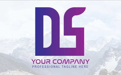 Novo design de logotipo de carta DS profissional - identidade de marca