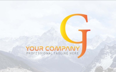 Professional GJ Letter Logo Design-Brand Identity