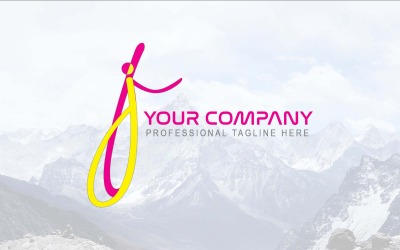Professional JF Letter Logo Design-Brand Identity
