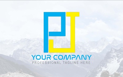 Professional PJ Letter Logo Design-Brand Identity
