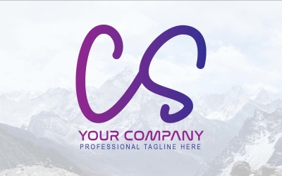 Professionell ny CS Letter Logo Design-varumärkesidentitet