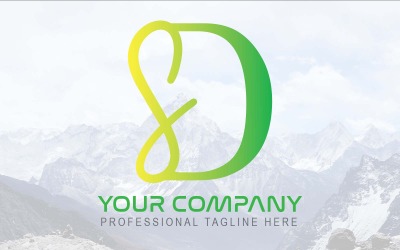 Professionell SD Letter Logo Design-varumärkesidentitet