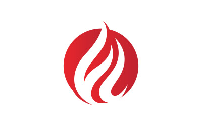 Design-Vektorvorlage für das Feuer-Flammen-Logo V10