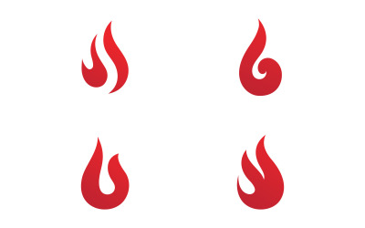 Design-Vektorvorlage für das Feuer-Flammen-Logo V14