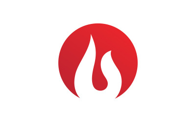 Fire Flame Logo design vector template V8