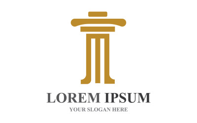 Kolumn Pillar Law Logo Vector Mall V13