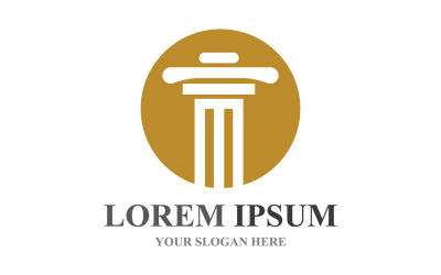 Kolumn Pillar Law Logo Vector Mall V14