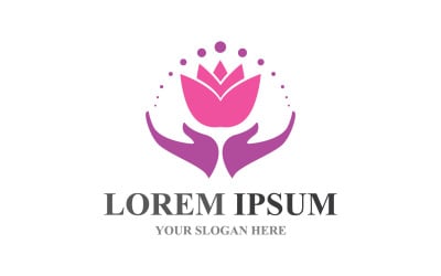 Lotus Yoga health Flowers Design Logo Template V3