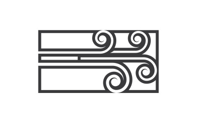 Plantilla de ilustración de diseño de vectores de viento V12