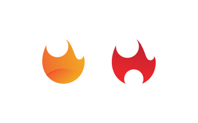 Plantilla de vector de diseño de logotipo de llama de fuego V4