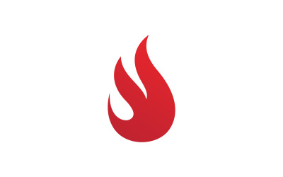 Szablon wektora projektu logo ognia płomienia V7