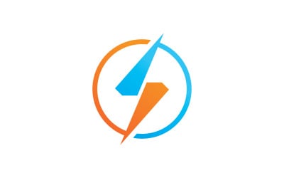 Bliksem Flash logo Template vector icoon V5