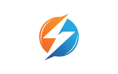 Błyskawica Flash logo Szablon wektor ikona V4