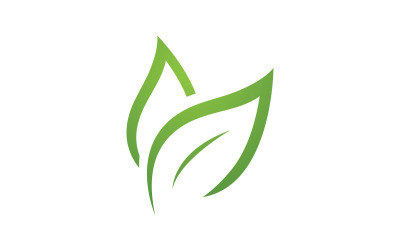 Green leaf logo ecology nature vector icon V4
