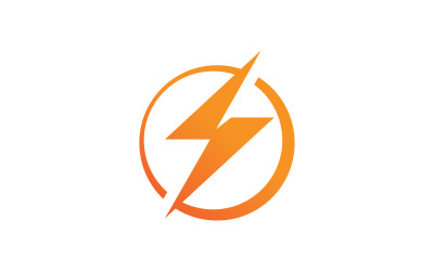 Icono de vector de plantilla de logotipo de relámpago Flash V2