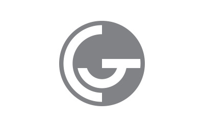 initialer G logotyp ikon Vector designmall V12