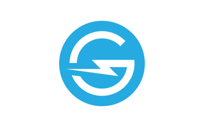 initialer G logotyp ikon Vector designmall V15