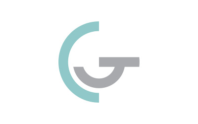 initialer G logotyp ikon Vector designmall V4