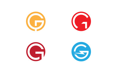 initials G logo icon Vector  design template V19