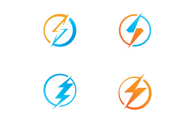 Lightning   Flash logo Template vector icon V15
