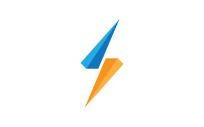 Lightning   Flash logo Template vector icon V3