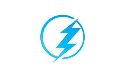 Lightning Flash logo Template vector icon V8