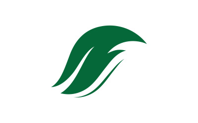 Logotipo de hoja verde ecología naturaleza vector icono V3