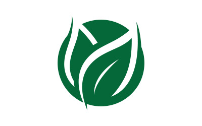 Logotipo de hoja verde ecología naturaleza vector icono V7
