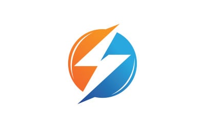 Modèle de logo Lightning Flash icône vectorielle V4