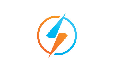 Modèle de logo Lightning Flash icône vectorielle V5