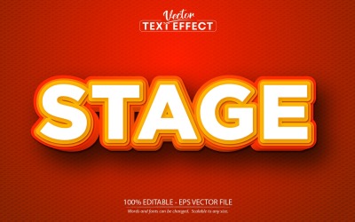 Stage - bewerkbaar teksteffect, team- en sporttekststijl, grafische illustratie