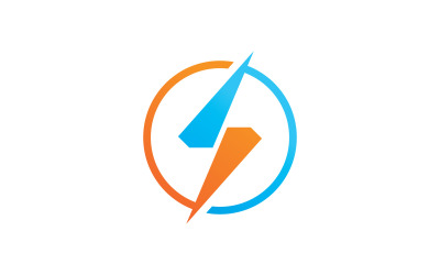 Значок вектора шаблона логотипа Lightning Flash V5