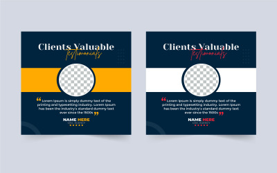 Customer Review Layout Template Vector