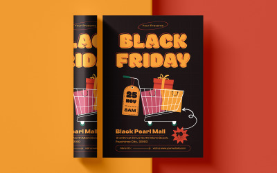 Flyer-Vorlage für Black Friday-Angebote