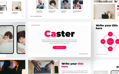 Caster PowerPoint sablon